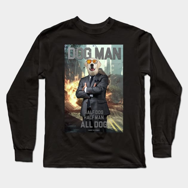 Dog Man: The Movie Long Sleeve T-Shirt by CraftyMcVillain